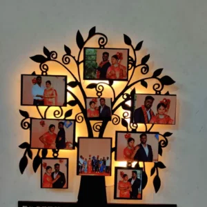 Customized Gifts-MDF wall Tree Photo Led Frame (16*16 inches)
