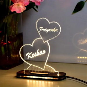 Customized Gifts-Acrylic Engraving Personalized great Heart 3d IllusionLED (12*12 inches)