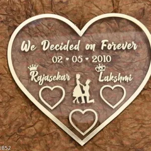 Customized Gifts-Acrylic Wedding Thumb Print (12*12inches)