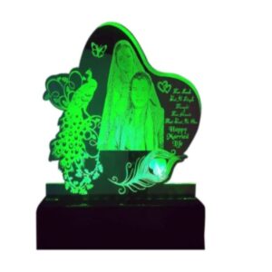 Customized Gifts-Acrylic Heart Peacock Led (12*12inches)