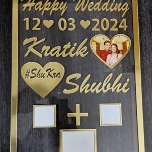 Customized Gifts-Acrylic Wedding Thumb Print (8*12 inches)
