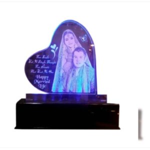Customized Gifts-Acrylic Wide Heart Led (12*12inches)