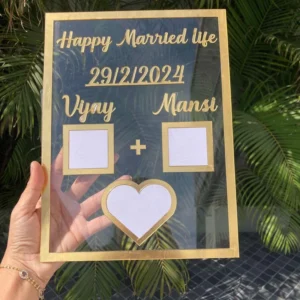 Customized Gifts-Acrylic Wedding Thumb Print (12*18 inches)