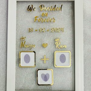 Customized Gifts-Acrylic Wedding Thumb Print (8*12 inches)