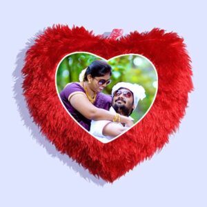 Customized Gifts-Photo Pur Pillow Heart Shape
