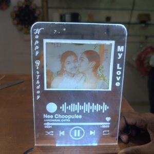 Customized Gifts-Acrylic Engraving Spotify  LED (5*7 inches)