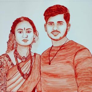 Customized Gifts-Blood Art Photo Frame (8*12 inches)