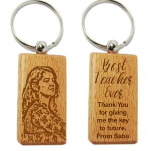 Customized Gifts-wood Key chain (1.6*2 Inch)