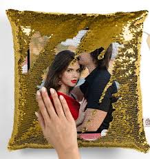 Customized Gifts-Magic Pillow Photo Golde Colour