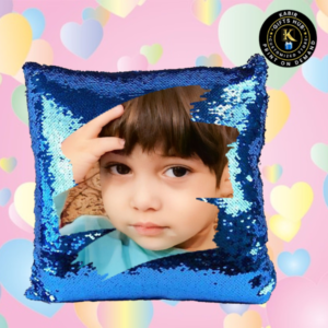 Customized Gifts-Magic Pillow Photo Blue Colour