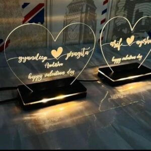 Customized Gifts-Acrylic Engraving Floor Lamps Heart LED  (12*12 inches)