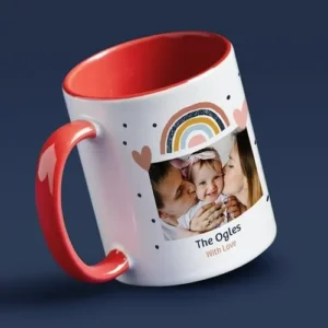 Customized Gifts-Red colour MUG Printing