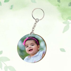 Customized Gifts-MDF Wood Key chain (1.6*1.6 Inch)